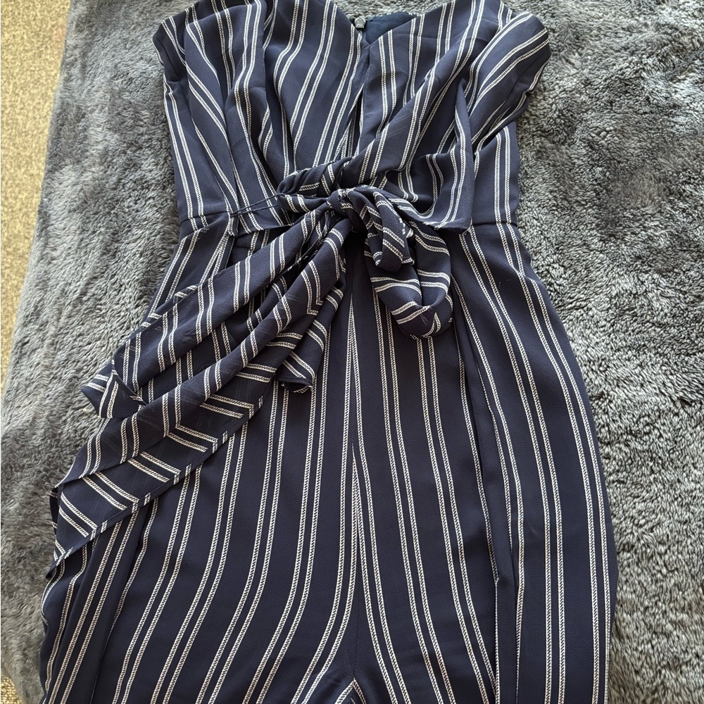 MICHAEL Michael Kors Navy and White Jumpsuit with Straps